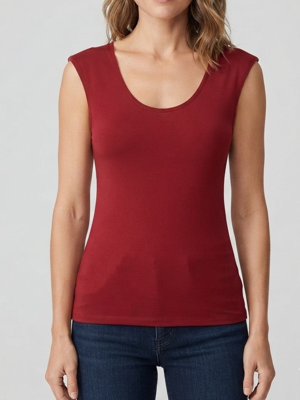 Nally & Millie Women's Scoop Neck Tank Top - Wine